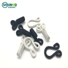 High quality garment accessories nylon fabric covered bra hook and eye for pants and skirt